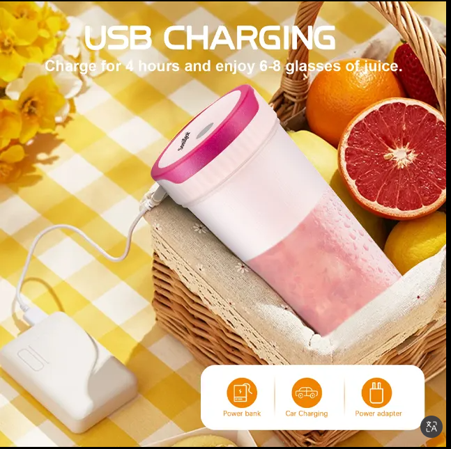 Sonifer Portable USB Rechargeable Juice Blender – Mini Smoothie Maker